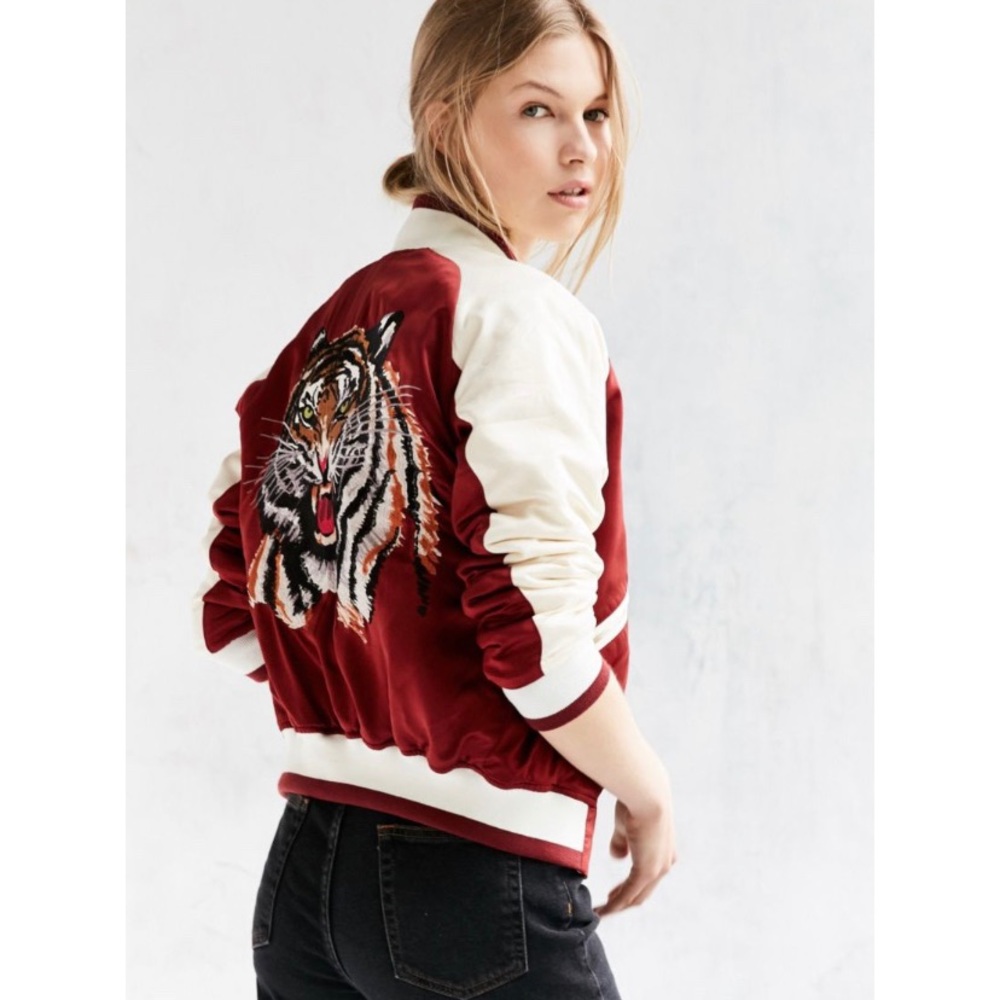 Urban Outfitters Embroidered Tiger Jacket